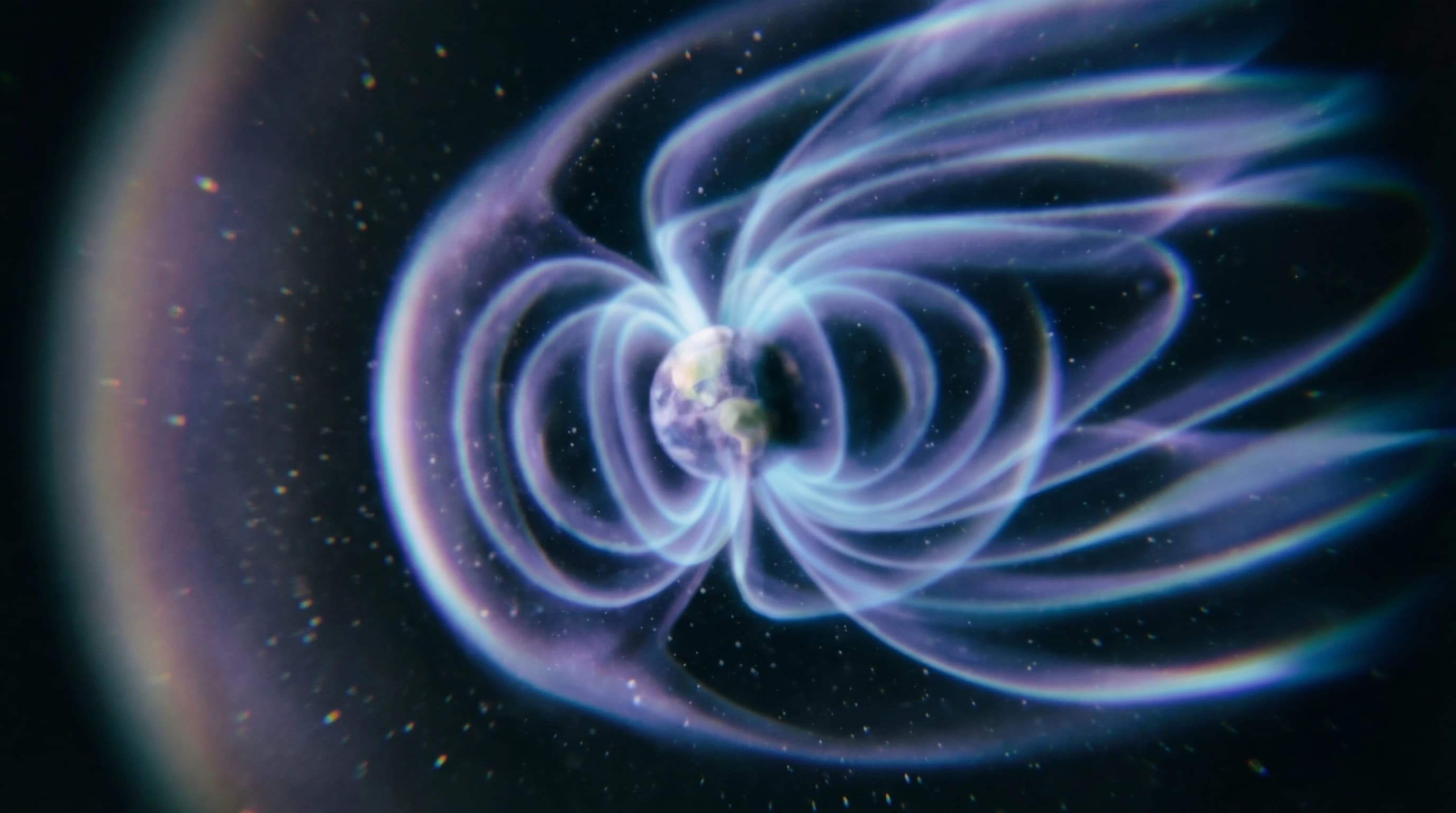 Visualisation for: How Earth's Magnetic Shield Blocks Galactic Cosmic Rays Near the Moon